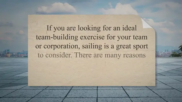 Video thumbnail for Why Sailing Is The Ideal Team Building Exercise? 8 Reasons