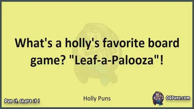 Video thumbnail for Holly - Jokes, Puns, Wordplays, and Laughter