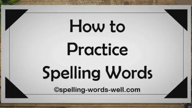 Video thumbnail for How to Practice Spelling Words