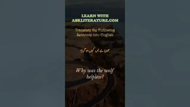 Video thumbnail for Urdu to English Sentence Translation Exercise 117