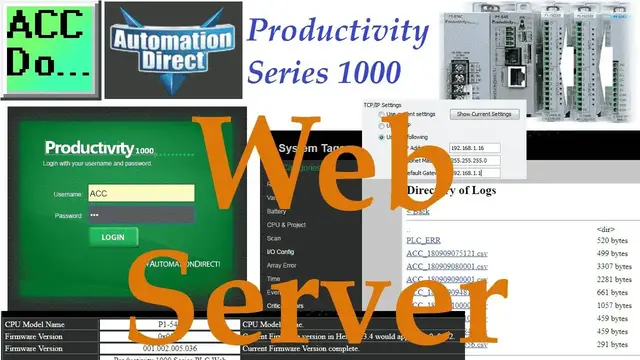 Video thumbnail for Productivity 1000 Series PLC Web Server