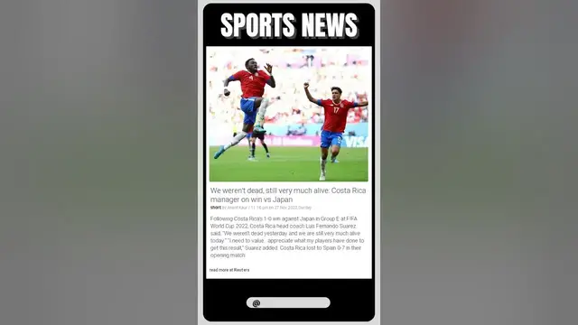 Video thumbnail for Manager of Costa Rica's National Soccer team talks about their recent win against Japan | #shorts