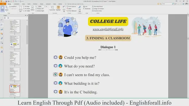 Video thumbnail for English Conversation About COLLEGE LIFE - FINDING A CLASSROOM