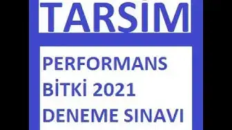 Video thumbnail for Tarsim Performans Bitki 2021 Deneme Sınavı