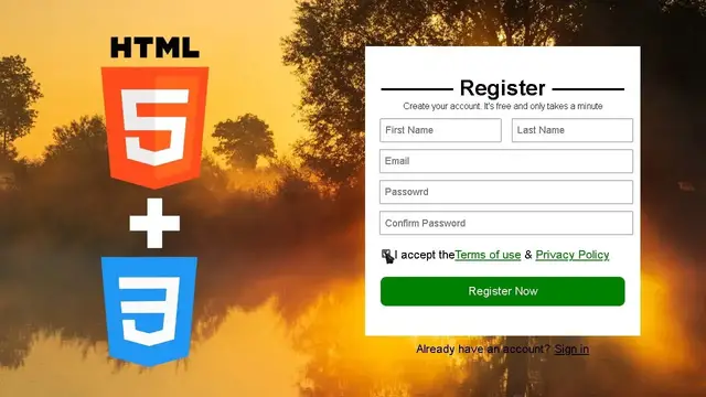 Video thumbnail for How to Create Registration page in HTML and CSS | Free Source Code | Sing Up Page Design