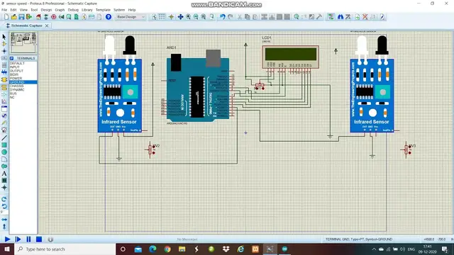 Video thumbnail for Arduino Speed Detector with IR Sensor on LCD Display with Proteus