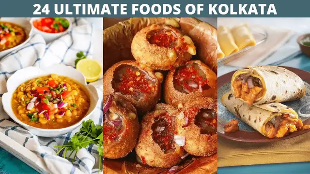 Video thumbnail for 24 Ultimate Foods of Kolkata | Kathi roll, Kachori, Goti Gorom, Sondesh and more