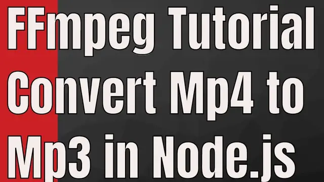 Video thumbnail for FFMPEG Tutorial - Convert Mp4 to Mp3 in Node.js Fluent FFMPEG | Javascript FFMPEG Tutorial