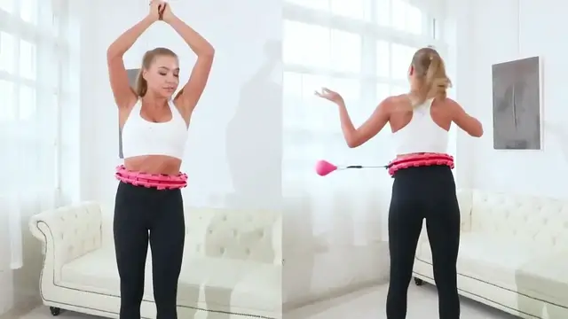 Video thumbnail for Weighted Hula Hoop Adds A Little Boogie to Your BodyBuilding