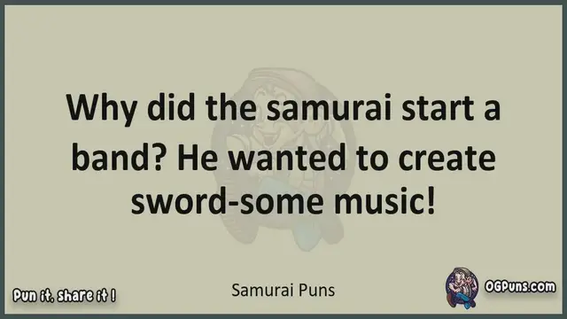 Video thumbnail for Samurai - Jokes, Puns, Wordplays, and Laughter