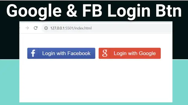 Video thumbnail for Build Google & Facebook Login Buttons UI Clone in Browser Using HTML5 & CSS3 [LIVE CODING]