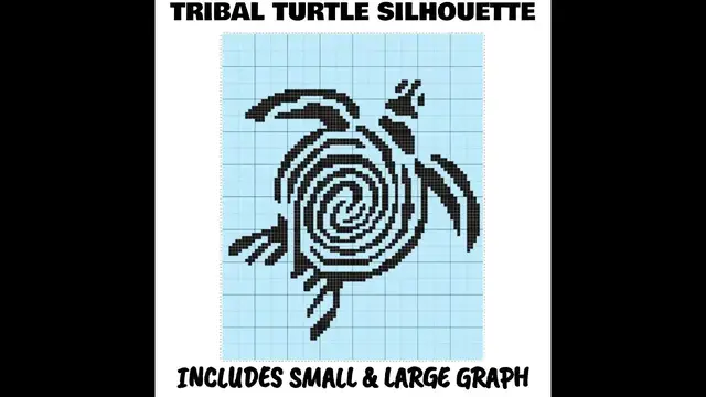 Video thumbnail for Tribal Turtle Silhouette C2C & Tapestry Crochet Pattern & Chart by Magic Yarn Pixels