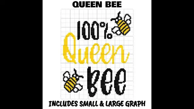 Video thumbnail for Queen Bee C2C & Tapestry Crochet Pattern & Chart by Magic Yarn Pixels
