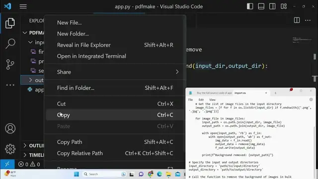 Video thumbnail for Python 3 Rembg Library Script to Bulk Process Multiple Images and Remove Background in Command Line