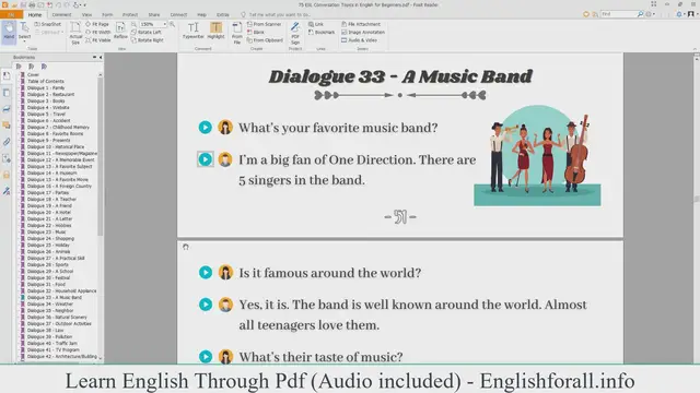 Video thumbnail for English Conversation About A Music Band