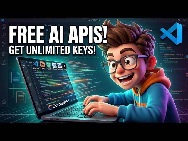 Video thumbnail for CometAPI Get FREE API Keys + Credits  Unlimited Claude, GPT, Llama, Qwen, DeepSeek,Grok in VSCode
