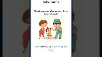 Video thumbnail for Take turns meaning | take turns sentences | Common English Idioms #shorts