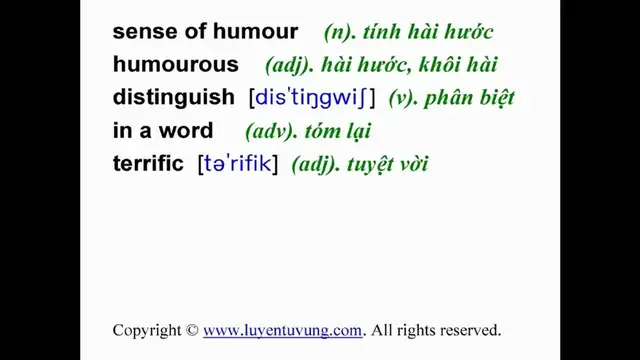 Video thumbnail for Learn English Vocabulary - Grade 9 - Unit 08 - Lesson 03