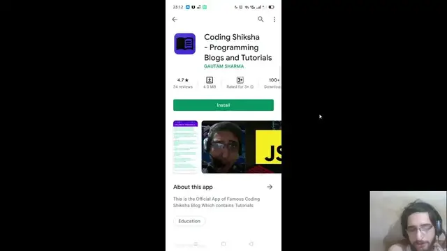 Video thumbnail for My Youtube Channel and Ezoic Wordpress Blog Official Android App Coding Shiksha on Play Store