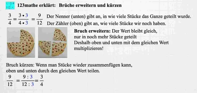 Video thumbnail for Bruch erweitern und kürzen