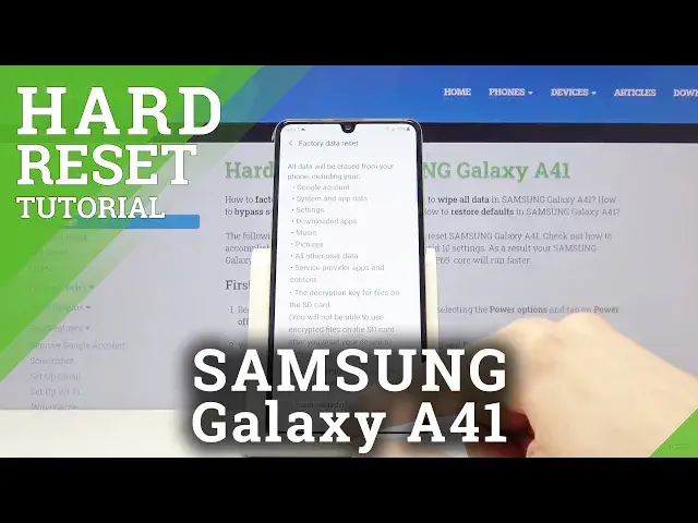 Video thumbnail for Samsung Galaxy A41 Factory Reset / Wipe All Data
