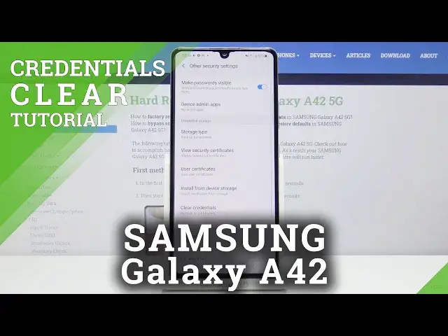 'Video thumbnail for How to Remove Certificates in Samsung Galaxy A42 - Clear Credentials'