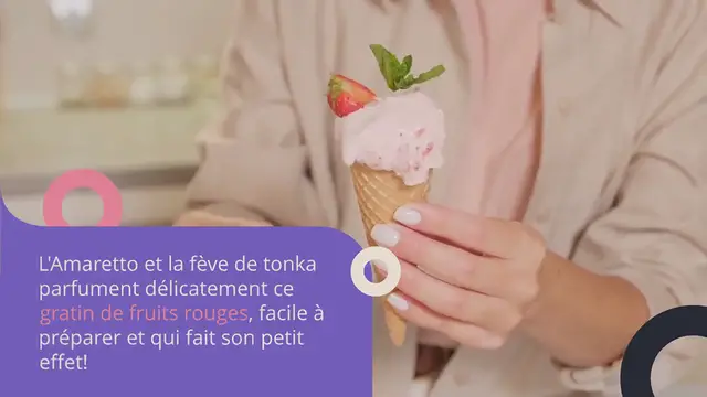 Video thumbnail for Gratin de fruits rouges à l’amaretto et fève tonka