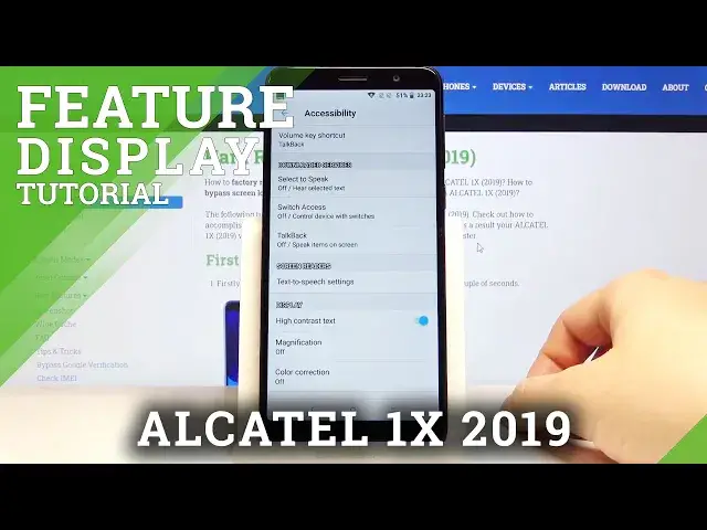 'Video thumbnail for How to Activate High Contrast Text – Display Settings on ALCATEL 1X (2019)'