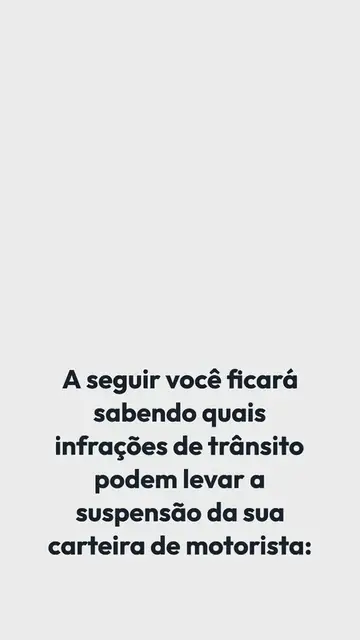 'Video thumbnail for Cuidado Com 15 Multas Que Podem Suspender O Direito De Dirigir'