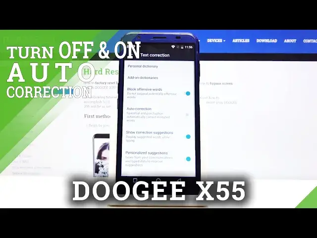 'Video thumbnail for How to Enter Auto Correction in DOOGEE X55 – Find Auto Correction Options'