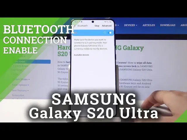 'Video thumbnail for How to Connect Bluetooth Device with SAMSUNG Galaxy S20 Ultra 5G – Enter Bluetooth Settings'