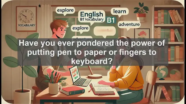 Video thumbnail for 2500 Must Know CEFR B1 Vocabulary - The Power of Writing: Exploring the Verb That Shapes Communication