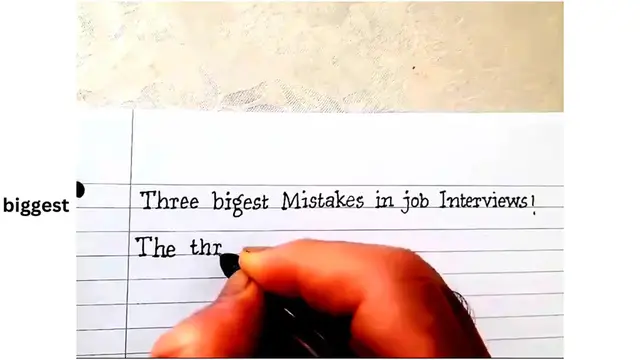 Video thumbnail for Interview Question  __Three biggest mistakes in job interviews!