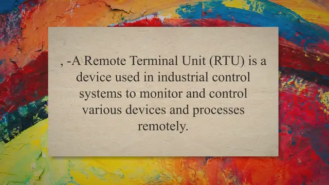 'Video thumbnail for What is Remote Terminal Unit?'