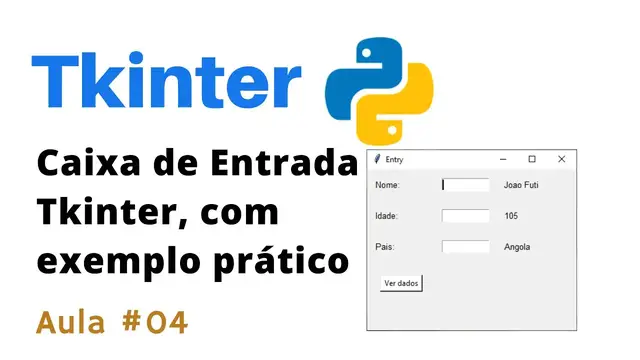 Video thumbnail for Curso Python Tkinter - Entry Tkinter, com exemplo prático