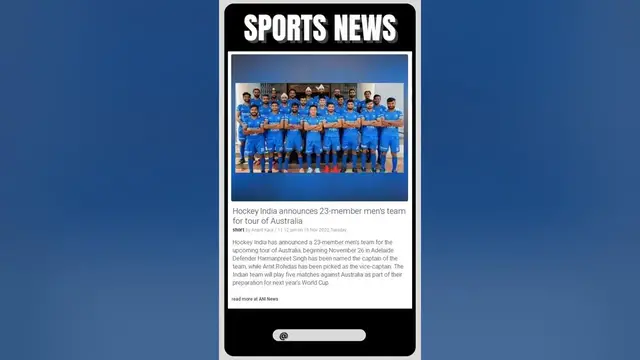 Video thumbnail for Hockey India announces 23 member men's team for tour of Australia