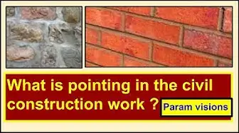 Video thumbnail for What is pointing in civil construction? /What is masonry wall pointing?