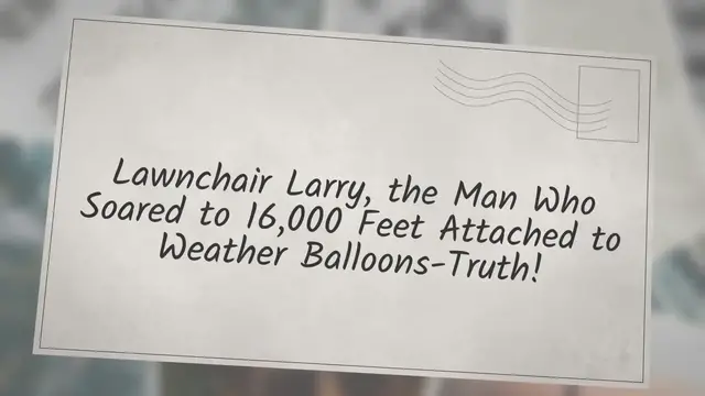 Video thumbnail for Lawnchair Larry, the Man Who Soared to 16,000 Feet Attached to Weather Balloons-Truth!