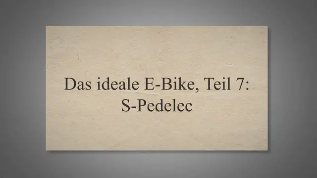 Video thumbnail for Kaufberatung E-Bike, Teil 7: S-Pedelec