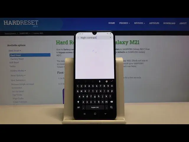 'Video thumbnail for High Contrast Text – SAMSUNG Galaxy M21 and Display Settings'