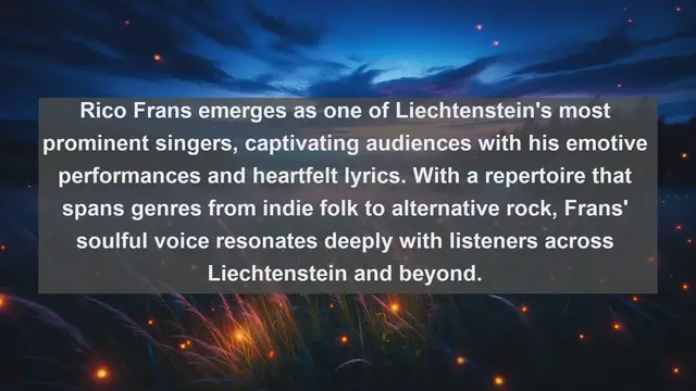 Video thumbnail for Harmonic Gems: Top 10 Famous Singers from Liechtenstein