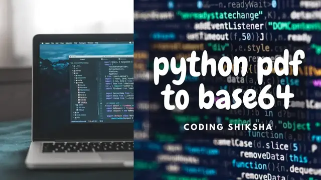 Video thumbnail for Python 3 Script to Encode a PDF File to Base64 String Using base64 Library Full Tutorial For Noobs