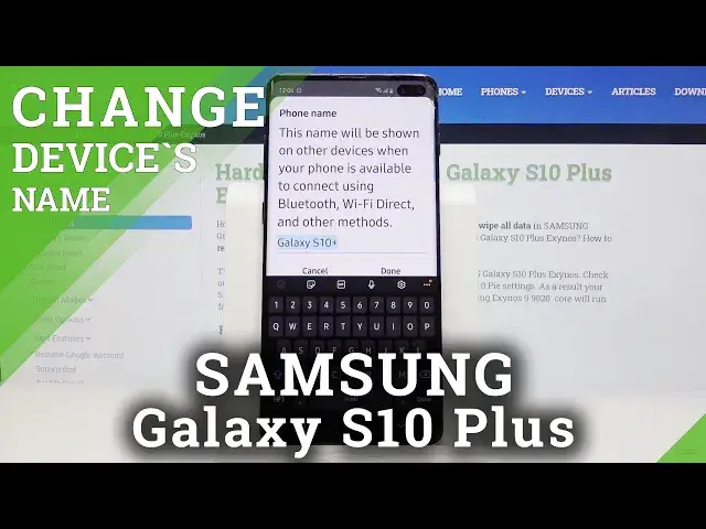 'Video thumbnail for How to Change Device's Name in Samsung Galaxy S10+ | Personalize S10 Plus'
