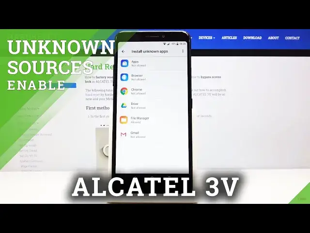 'Video thumbnail for How to Enable Unknown Sources in ALCATEL 3V - Download Unknown Applications'