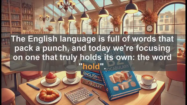 Video thumbnail for 1500 Must Know CEFR B2 Vocabulary - The Power of 'Hold': Exploring a Versatile English Word