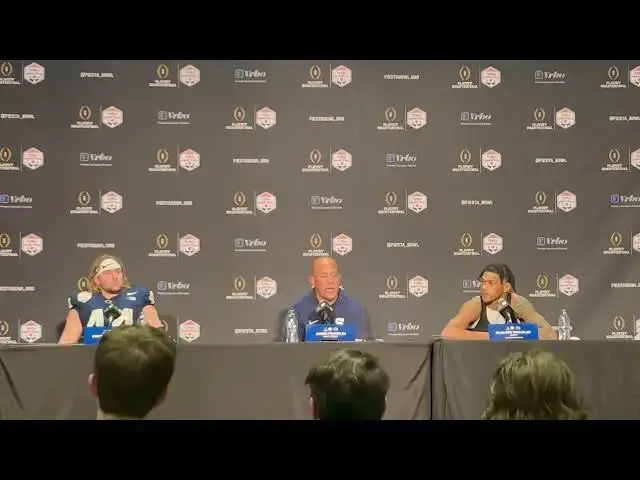 Video thumbnail for Penn State football: James Franklin speaks after Fiesta Bowl, CFP Quarterfinal victory