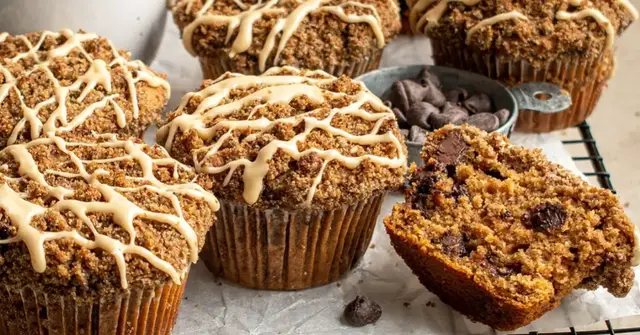 'Video thumbnail for Espresso rye chocolate chip muffins'