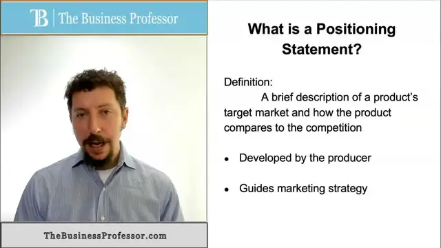 'Video thumbnail for Marketing - What is a Positioning Statement?'