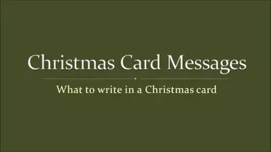 'Video thumbnail for Christmas Card Messages: Wishes to Write in a Card'