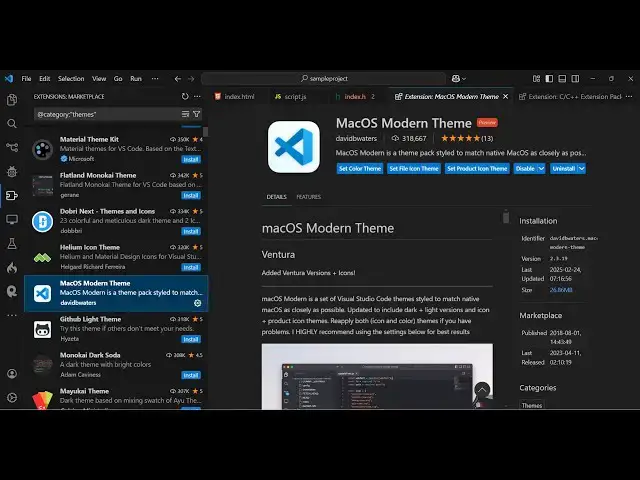 Video thumbnail for VS Code MacOS & XCode Theme Extension Tutorial Full Demo Video For Beginners